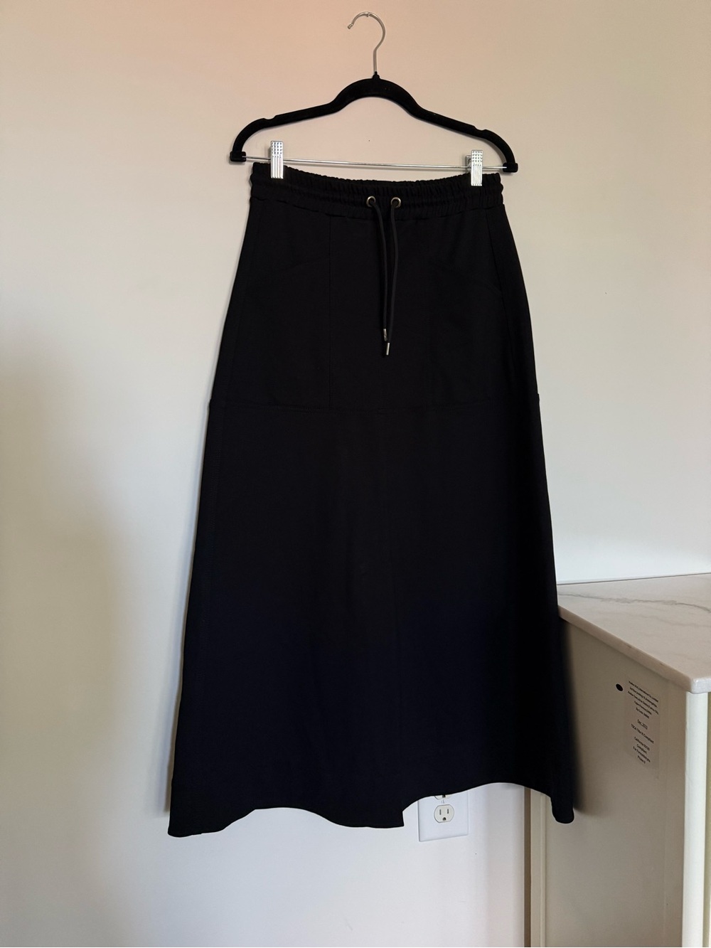 ME+EM Drawstring Waist Maxi Skirt